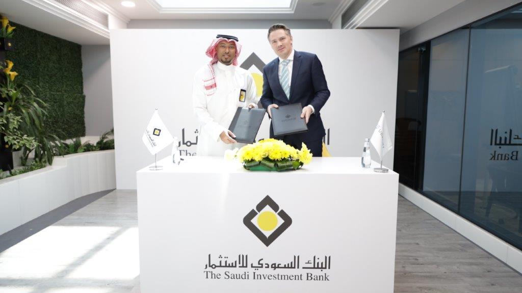 Part of signing ceremony between The Saudi Investment Bank and Udacity company