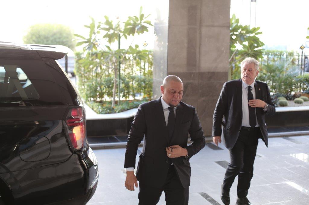Roberto Carlos Visit to The Saudi Investment Bank Head Office