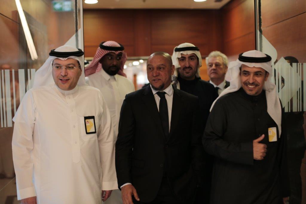 Roberto Carlos Visit to The Saudi Investment Bank Head Office