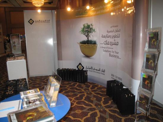 The Saudi Investment Bank’s stall at the