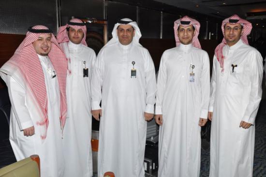 SAIB Eid greeting party , from right to left : Naif Al-Bloshi , Zakaria Al Marhoon , Eyad Abdul-Baqi