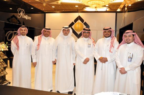 The main entrance to the World Luxury exhibition in Ritz Carlton Hotel sponsored by / The Saudi Investment Bank