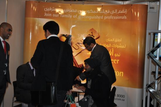 Candidates waiting to ask about SAIB recruitment opportunities