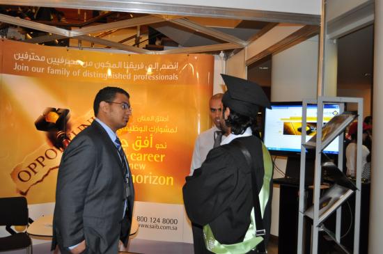 Candidates waiting to ask about SAIB recruitment opportunities