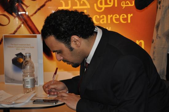 Candidates waiting to ask about SAIB recruitment opportunities